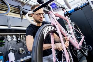 Porsche, Laurens Vanthoor Homestory with his wife, baby, riding a bike, dogsPorsche GT Team: Laurens Vanthoor