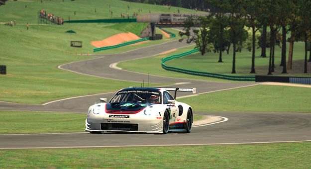 #48 Corey Lewis, Paul Miller Racing Porsche(MEDIA: EDITORIAL USE ONLY) (This image is from the iRacing computer game)