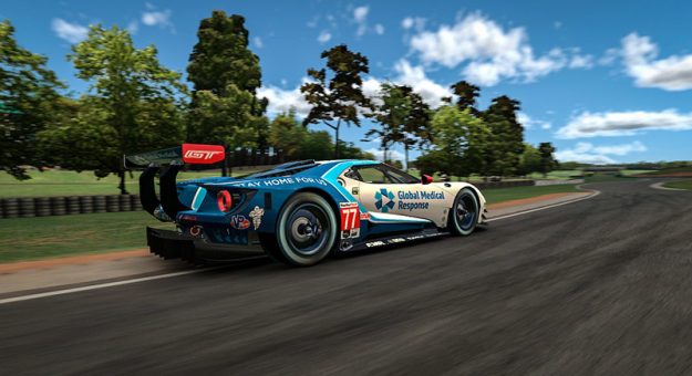 #77 Tristan Nunez, Mazda Motorsports Ford(MEDIA: EDITORIAL USE ONLY) (This image is from the iRacing computer game)