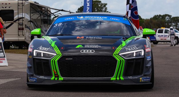 #39 Carbahn Motorsports Audi R8, GS: Tyler McQuarrie, Jeff Westphal, Checkered Flag