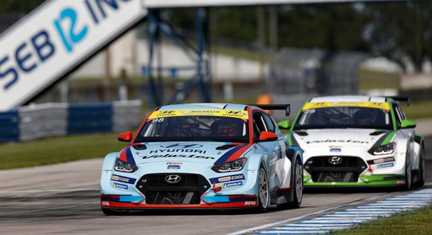 #98 Bryan Herta Autosport w/ Curb Agajanian Hyundai Veloster N TCR, TCR: Michael Lewis, Mason Filippi, #29 Bryan Herta Autosport w/ Curb Agajanian Hyundai Veloster N TCR, TCR: Parker Chase, Spencer Brockman
