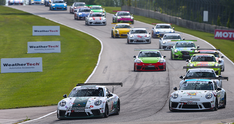 No. 16 Jeff Kingsley and No. 53 Riley Dickinson lead the GT3 Cup Challenge USA field.