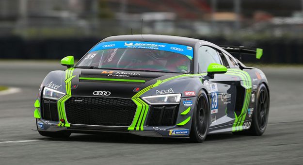 #39 CarBahn with Peregrine racing Audi R8 GT4, GS: Tyler McQuarrie, Jeff Westphal