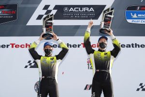 #14 AIM Vasser Sullivan Lexus RC-F GT3, GTD: Jack Hawksworth, Aaron Telitz, podium