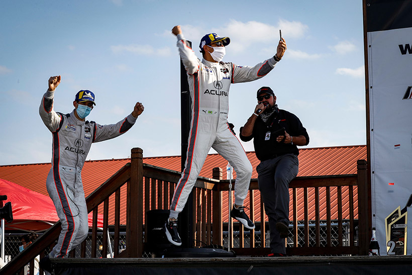 #7 Acura Team Penske Acura DPi, DPi: Helio Castroneves, Ricky Taylor, podium