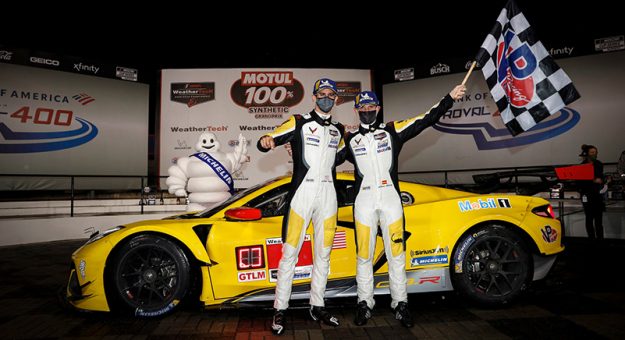 #3 Corvette Racing Corvette C8.R, GTLM: Antonio Garcia, Jordan Taylor, podium