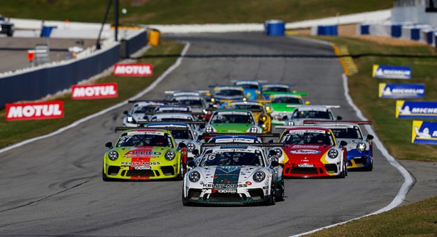 Kingsley wins Porsche GT3 Cup Challenge USA by Yokohama race 3 at Michelin Raceway Road Atlanta.