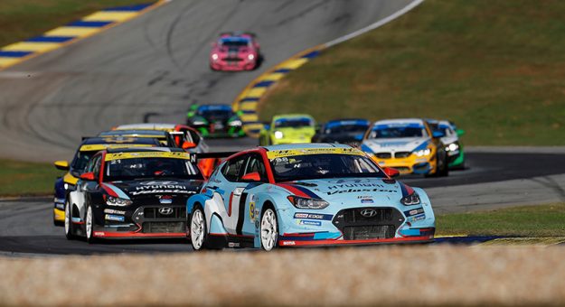 #98 Bryan Herta Autosport w/ Curb Agajanian Hyundai Veloster N TCR, TCR: Michael Lewis, Mason Filippi, #21 Bryan Herta Autosport w/ Curb Agajanian Hyundai Veloster N TCR, TCR: Mark Wilkins, Harry Gottsacker