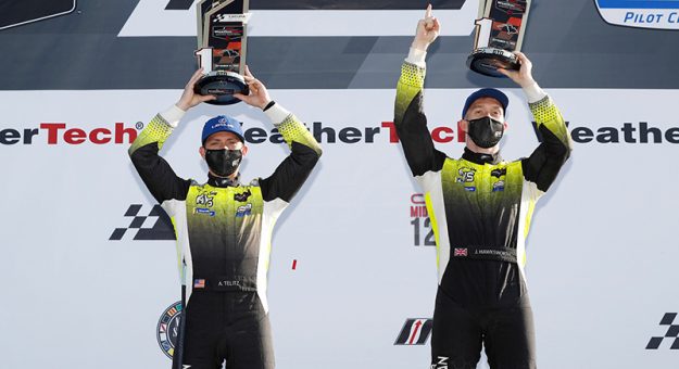#14 AIM Vasser Sullivan Lexus RC-F GT3, GTD: Jack Hawksworth, Aaron Telitz, podium
