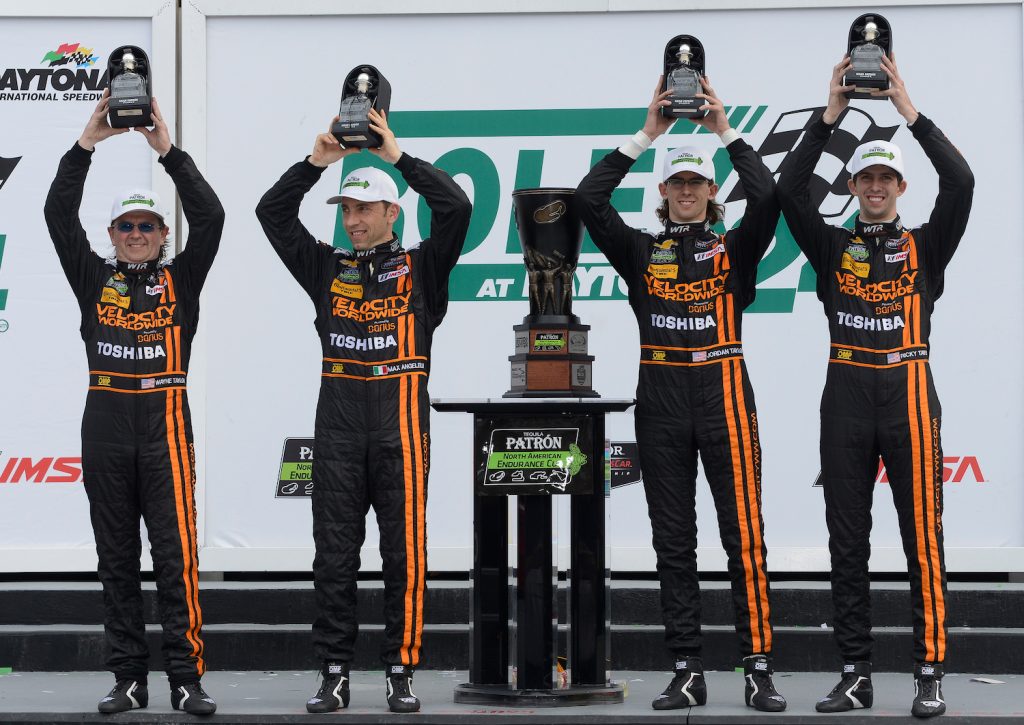 23-26 January, 2014, Daytona Beach, Florida USA#10, Chevrolet, Corvette DP, P, Wayne Taylor, Max Angelelli, Ricky Taylor, Jordan Taylor on the podium.@2014, Richard DoleLAT PHOTO USA
