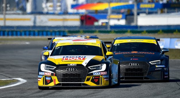 #17 JDC-Miller MotorSports Audi RS3 LMS SEQ, TCR: Chris Miller, Mikey Taylor, William Tally