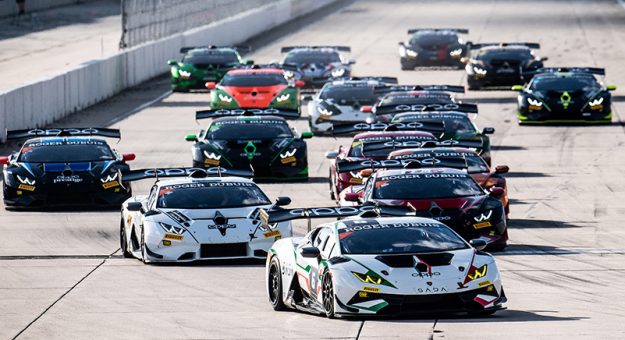 November 11-13, 2020. Race 2, Lamborghini Super Trofeo, Sebring: 6 Jacob Eidson, Steven Aghakhani, US RaceTronics, Lamborghini Beverly Hills, Lamborghini Huracan Super Trofeo EVO, 16 Madison Snow, Change Racing, Lamborghini Charlotte, Lamborghini Huracan Super Trofeo EVO, 46 Brandon Gdovic, PPM Precision Performance Motorsports, Lamborghini Palm Beach, Lamborghini Huracan Super Trofeo EVO