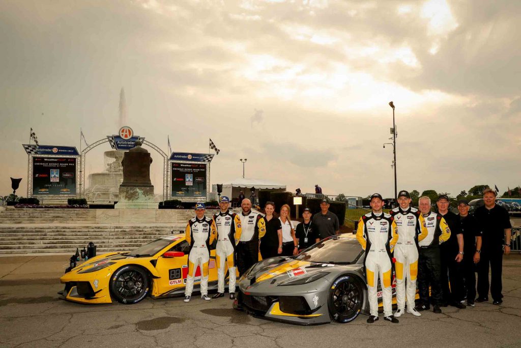 #3 Corvette Racing Corvette C8.R, GTLM: Jordan Taylor, Antonio Garcia#4: Corvette Racing Corvette C8.R, GTLM: Tommy Milner, Nick TandyVictory Lane, Fountain