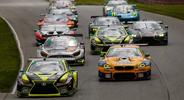#14: VasserSullivan Lexus RC F GT3, GTD: Jack Hawksworth , Aaron Telitz, #96: Turner Motorsport BMW M6 GT3, GTD: Robby Foley, Bill Auberlen, Race Start