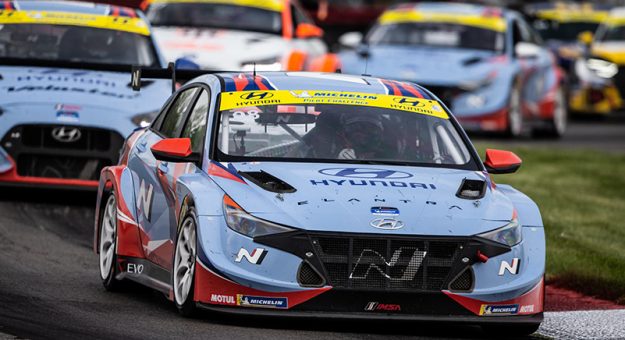 #98: Bryan Herta Autosport w/ Curb-Agajanian Hyundai Elantra N TCR, TCR: Ryan Norman, Parker Chase