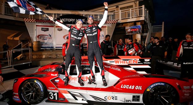 #31: Whelen Engineering Racing Cadillac DPi, DPi: Felipe Nasr, Pipo Derani, victory lane, celebration