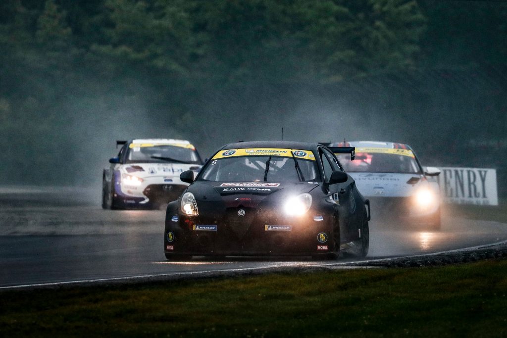#5: KMW Motorsports with TMR Engineering Alfa Romeo Giulietta Veloce TCR, TCR: Roy Block, Tim Lewis, #5: KMW Motorsports with TMR Engineering Alfa Romeo Giulietta Veloce TCR, TCR: Roy Block, Tim Lewis, #19: VAN DER STEUR RACING Hyundai Veloster N TCR, TCR: Rory van der Steur, Denis Dupont, #98: Bryan Herta Autosport w/ Curb-Agajanian Hyundai Elantra N TCR, TCR: Ryan Norman, Parker Chase