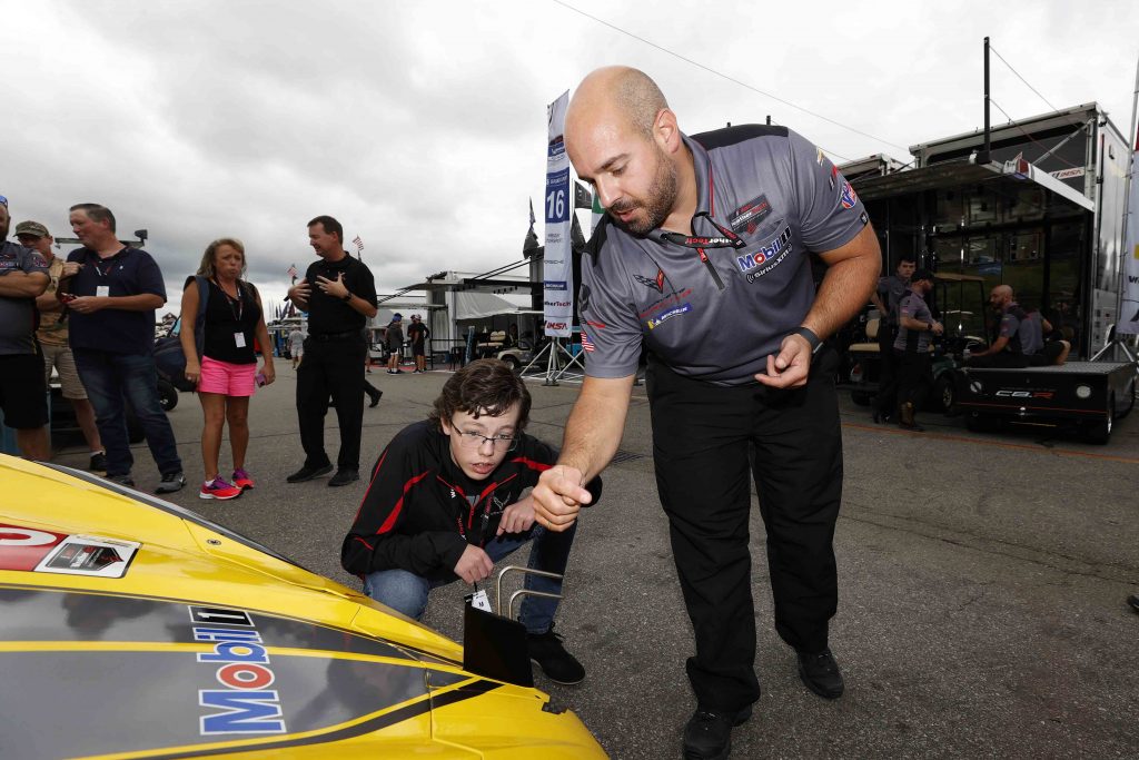 13 year old Mike Wimmer who graduated May 2021 from High School and earned an Associates Degree at age 12 visits with the #3: Corvette Racing Corvette C8.R, GTLM team