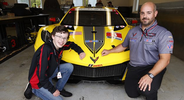13 year old Mike Wimmer who graduated May 2021 from High School and earned an Associates Degree at age 12 visits with the #3: Corvette Racing Corvette C8.R, GTLM team