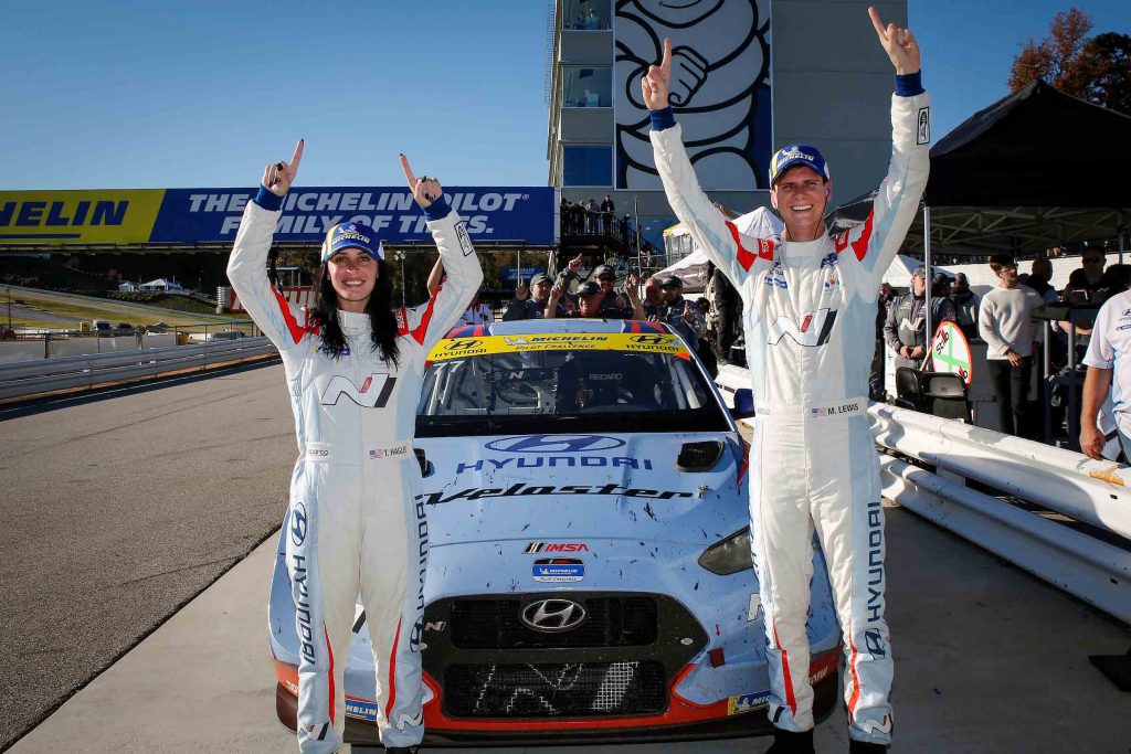 Champions #77: Bryan Herta Autosport w/ Curb-Agajanian Hyundai Veloster N TCR, TCR: Michael Lewis, Taylor Hagler
