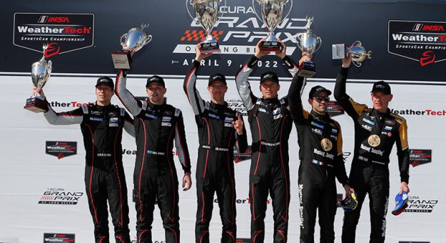 #01: Cadillac Racing, Cadillac DPi, DPi: Renger van der Zande, Sebastien Bourdais  #5: JDC Miller MotorSports, Cadillac DPi, DPi: Tristan Vautier, Richard Westbrook  #02: Cadillac Racing, Cadillac DPi, DPi: Earl Bamber, Alex Lynn   podium