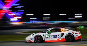 #80: AO Racing, Porsche 911 GT3 R (992), GTD: PJ Hyett, Seb Priaulx, Gunnar Jeannette, Harry Tincknell