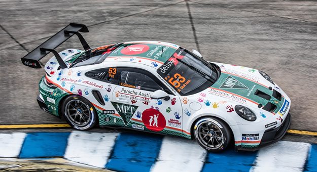 No. 53 Kellymoss Porsche 911 Gt3 Cup Riley Dickinson Overhead 03182023