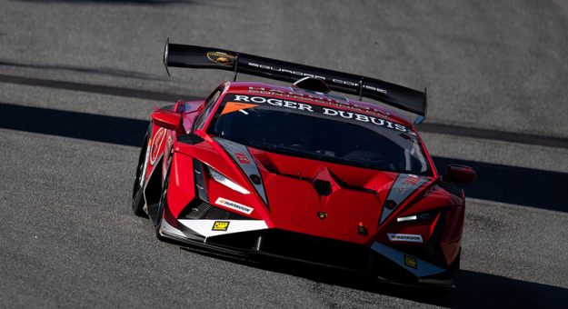 May 13, 2023. Race 1, Lamborghini Super Trofeo, Laguna Seca: Kyle Marcelli, Danny Formal, Wayne Taylor Racing with Andretti Autosport WTR, Lamborghini Palm Beach, Lamborghini Huracan Super Trofeo Evo2