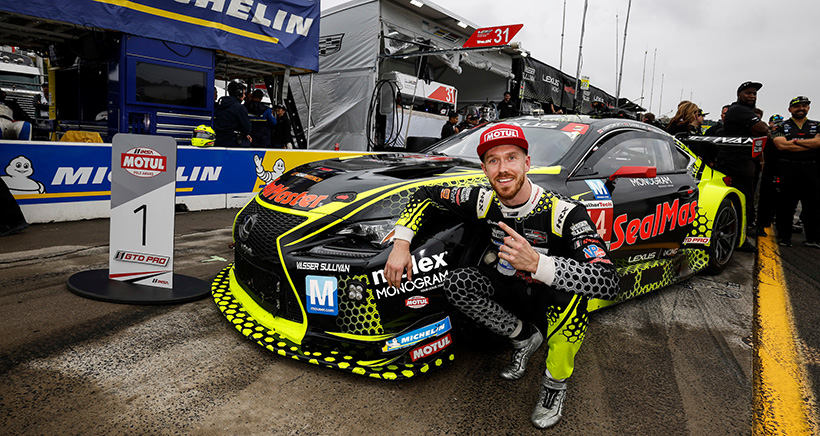 Motul Pole Award winner #14: Vasser Sullivan, Lexus RC F GT3, GTD PRO: Jack Hawksworth
