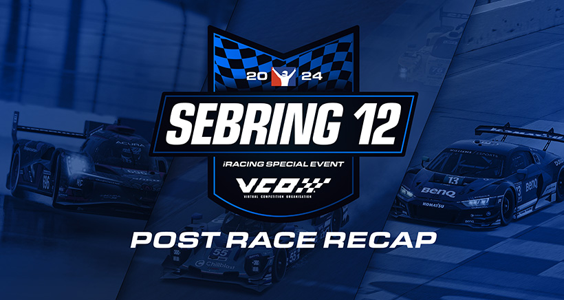 iRacing Sebring 12 Powered by VCO Jumps 38 Percent in Participation