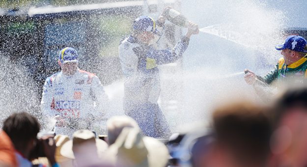 #57: WINWARD RACING, Mercedes AMG GT3, GTD: Russell Ward, Philip Ellis - podium