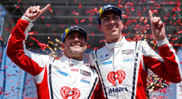 #1: Paul Miller Racing, BMW M4 GT3, GTD PRO: Bryan Sellers, Madison Snow - Victory Lane