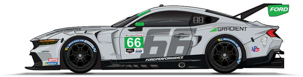 25 Wt Gtd 66 Gradient Mustang Gt3