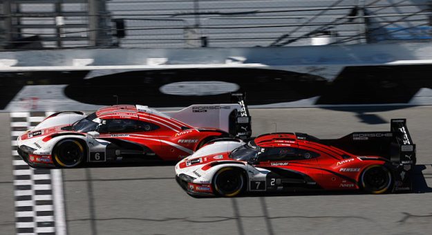 #6: Porsche Penske Motorsports, Porsche 963, GTP: Mathieu Jaminet, Matt Campbell, Matt Campbell, #7: Porsche Penske Motorsports, Porsche 963, GTP: Felipe Nasr, Nick Tandy, Laurens Vanthoor