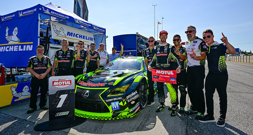 #12: Vasser Sullivan Racing, Lexus RC F GT3, GTD: Jack Hawksworth, Parker Thompson, Motul P1 Pole Award