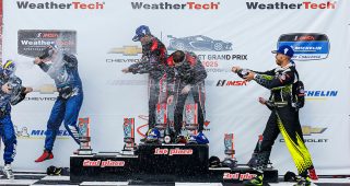 GTD Podium, #45: Wayne Taylor Racing, Lamborghini Huracan GT3 EVO2, GTD: Danny Formal, Trent Hindman, #57: Winward Racing, Mercedes AMG GT3, GTD: Russell Ward, Philip Ellis, #12: Vasser Sullivan Racing, Lexus RC F GT3, GTD: Jack Hawksworth, Parker Thompson