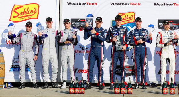 LMP2 Podium, #22: United Autosports USA, ORECA LMP2 07, LMP2: Daniel Goldburg, Paul Di Resta, Rasmus Lindh, #99: AO Racing, ORECA LMP2 07, LMP2: PJ Hyett, Dane Cameron, Jonny Edgar, #04: Crowdstrike Racing by APR, ORECA LMP2 07, LMP2: George Kurtz, Malthe Jakobsen, Toby Sowery