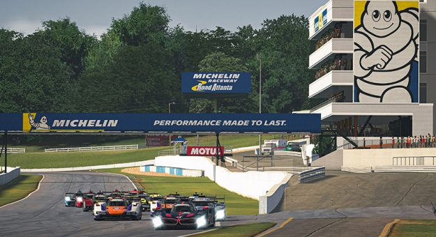 24.11.2024, IMSA Esports Michelin Global Championship, Round 1, Michelin Raceway Road Atlanta, Start action, GTP