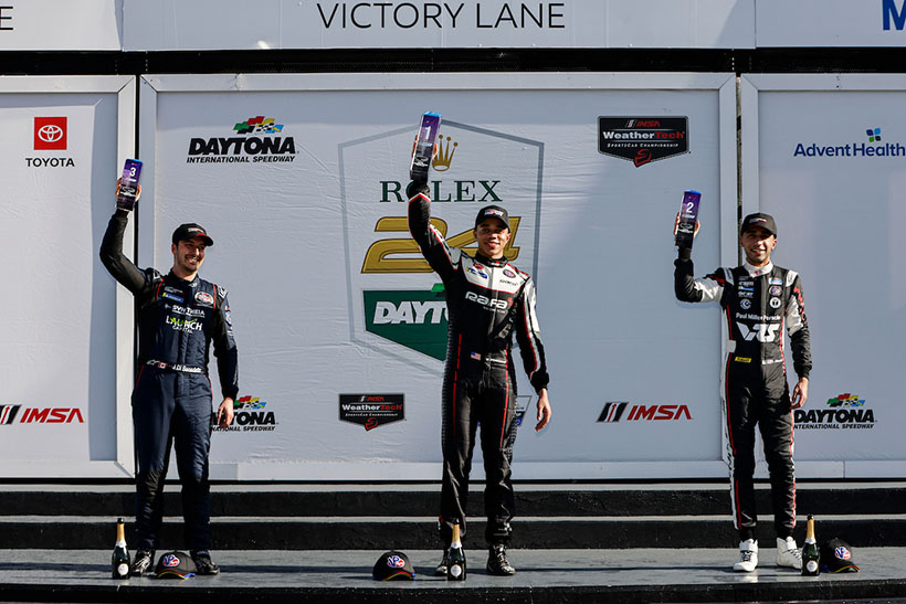 GSX Race 1, #8: Ave Motorsports, Toyota GR Supra GT4 EVO2, GSX: Westin Workman, #25: CSM, Porsche 718 GT4 RS CS, GSX: Ismaeel Ellahi, #4: Di Benedetto Racing, Porsche 718 GT4 RS CS, GSX: Justin Di Benedetto