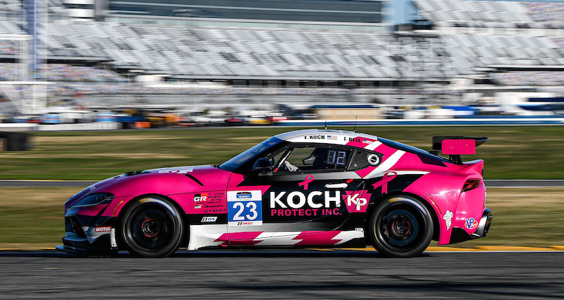 #23: KOCH-COPELAND MOTORSPORTS, Toyota GR Supra GT4 EVO2, GS: Ford Koch, Jack Hawksworth, Jaxon Bell