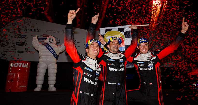 #31: Cadillac Whelen, Cadillac V-Series.R, GTP: Jack Aitken, Earl Bamber, Frederik Vesti
