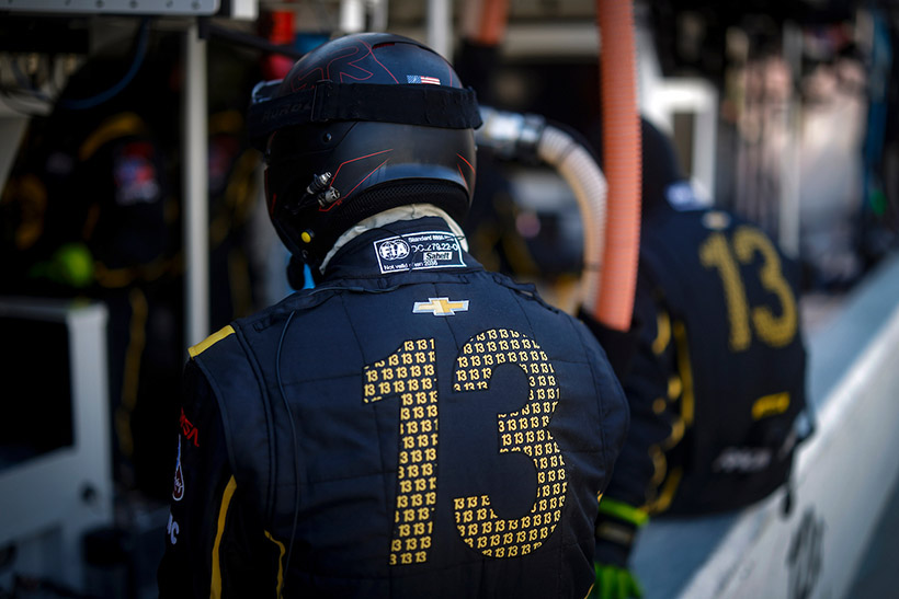 #13: 13 Autosport, Corvette Z06 GT3.R, GTD: Orey Fidani, Matthew Bell, Lars Kem, Ben Green, crew