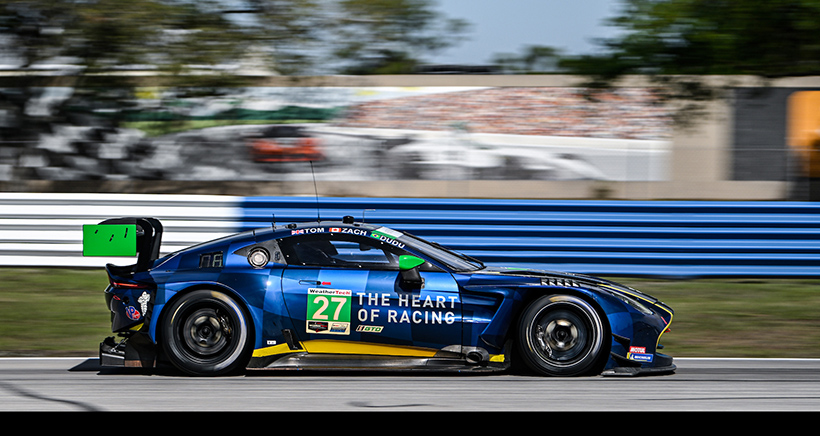 #27: Heart of Racing Team, Aston Martin Vantage GT3 Evo, GTD: Tom Gamble, Dudu Barrichello, Zacharie Robichon