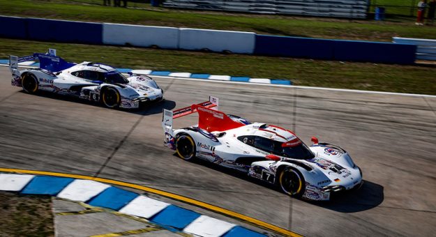 #7: Porsche Penske Motorsport, Porsche 963, GTP: Felipe Nasr, Julien Andlauer, Laurin Heinrich, #6: Porsche Penske Motorsport, Porsche 963, GTP: Laurens Vanthoor, Kevin Estre, Matt Campbell