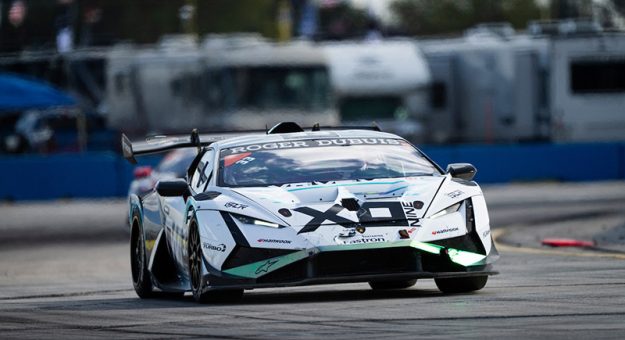 March 18-20, 2026: Lamborghini Super Trofeo Sebring 33 Dominic Starkweather, Darius Trinka, XONINE RACING, Lamborghini Downers Grove, Lamborghini Huracan Super Trofeo Evo2