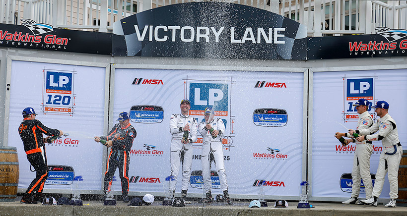 #93: MMG, Honda Civic FL5 TCR, TCR: Karl Wittmer, LP Montour, #55: Gou Racing, Cupra Leon VZ TCR, TCR: Eddie Gou, Eduardo Gou, #99: Victor Gonzalez Racing Team, Hyundai Elantra N TCR, TCR: Tyler Gonzalez, Eric Powell, Podium, Champagne