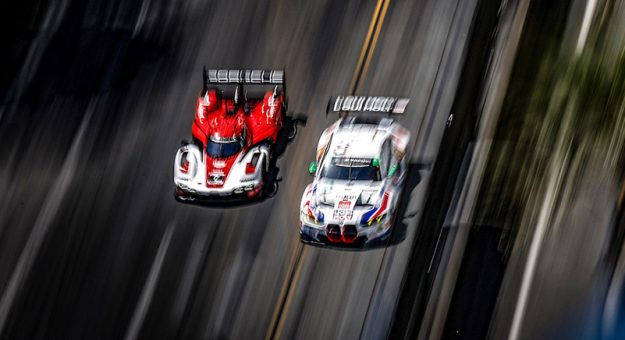 #7: Porsche Penske Motorsports, Porsche 963, GTP: Felipe Nasr, Nick Tandy, #96: Turner Motorsport, BMW M4 GT3 EVO, GTD: Robby Foley, Patrick Gallagher