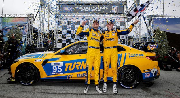 Winners #95: Turner Motorsport, BMW M4 GT4 EVO, GS: Dillon Machavern, Luca Mars