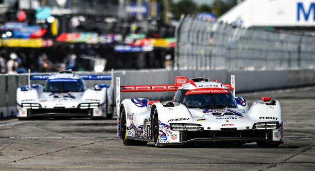 #7: Porsche Penske Motorsport, Porsche 963, GTP: Felipe Nasr, Julien Andlauer, Laurin Heinrich, #6: Porsche Penske Motorsport, Porsche 963, GTP: Laurens Vanthoor, Kevin Estre, Matt Campbell