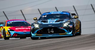 #14: Circle H Racing, Aston Martin Vantage AMR GT4 Evo, GS: David Hampton, Thomas Merrill, Martin Sarukhanyan